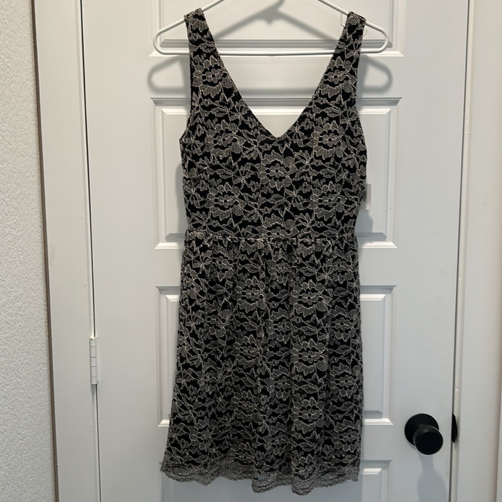 JustFab Sleeveless Floral Lace, Slip Lined Dress NWT